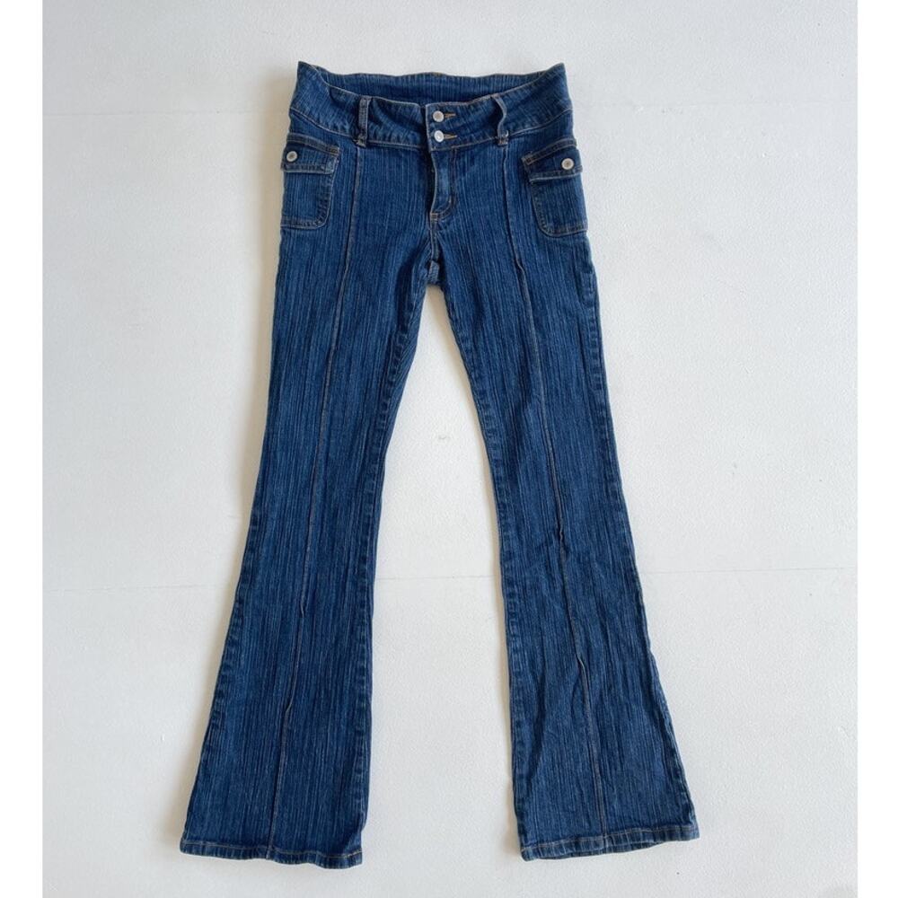 J. Galt Brandy Melville Blue Denim Low Rise Flared Jeans / Size S / Y2K Cargo